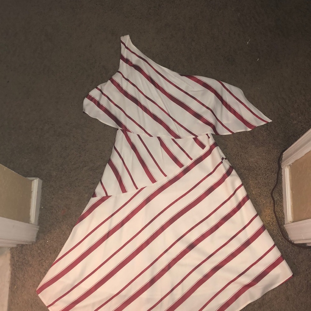 One shoulder asymmetrical Banana Republic dress